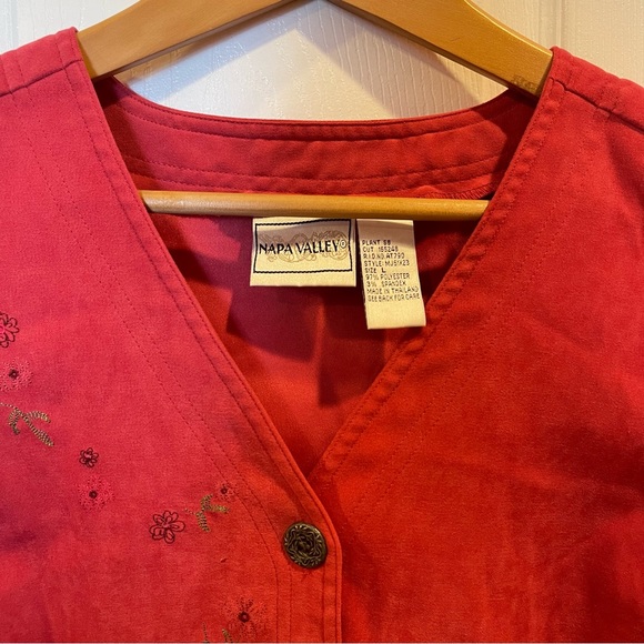 Vintage 90s Napa Valley Floral Vest - Picture 3 of 3